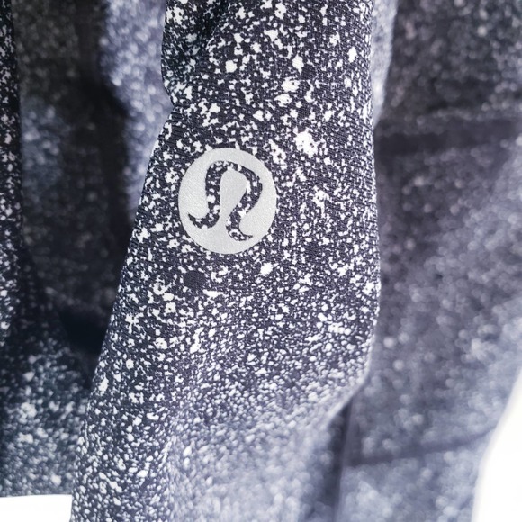 Lululemon Size 4 Tight Stuff Tight II Run Pockets Splatter White Black #W5AN2S - Picture 8 of 10